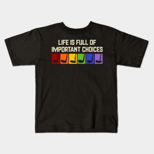 golf funny - Life is full of important choices Kids T-Shirt